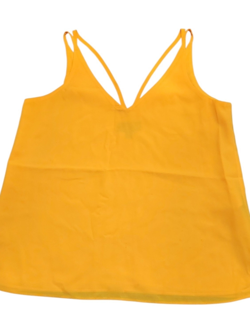 Women’s Yellow V-Neck Double-Strap Tank Top